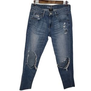 Mossimo Boyfriend Crop Medium Wash Jean 2